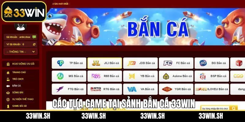 Khám phá thế giới trò chơi bắn cá 33Win đẳng cấp
